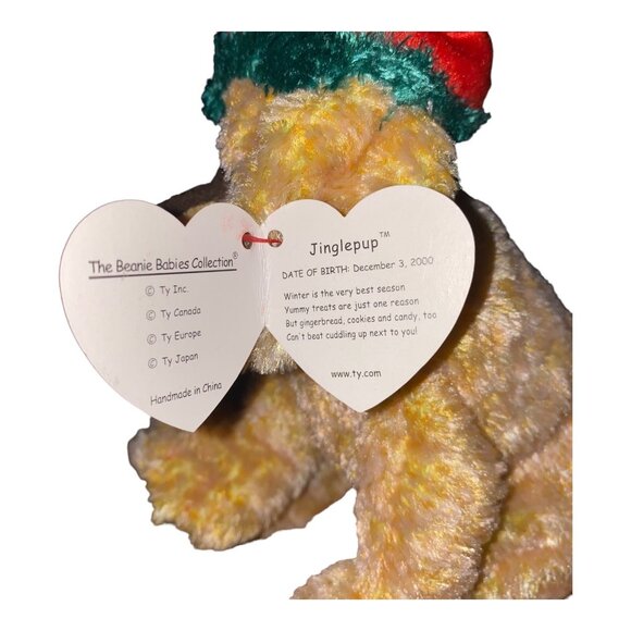 Ty Beanie Babies Jinglepup Dog Plush Collectible 2000 Christmas Holiday Edition - Picture 6 of 9